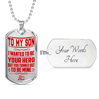 Son Dog Tag, Custom Picture Dog Tag For Son, Gift For Son, Son Necklace, Father And Son Dog Tag-77 Gifts For Son Rakva