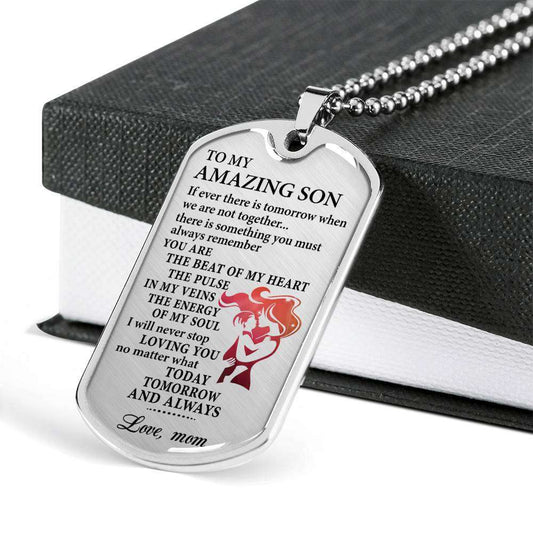 Son Dog Tag, Custom Picture Dog Tag For Son, Gift For Son, Son Necklace, Father And Son Dog Tag-78 Gifts For Son Rakva