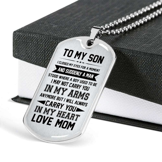 Son Dog Tag, Custom Picture Dog Tag For Son, Gift For Son, Son Necklace, Father And Son Dog Tag-8 Gifts For Son Rakva