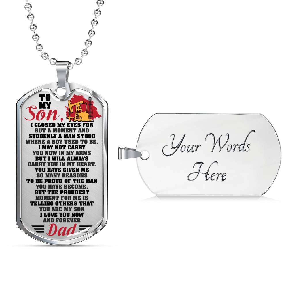 Son Dog Tag, Custom Picture Dog Tag For Son, Gift For Son, Son Necklace, Father And Son Dog Tag-81 Gifts For Son Rakva