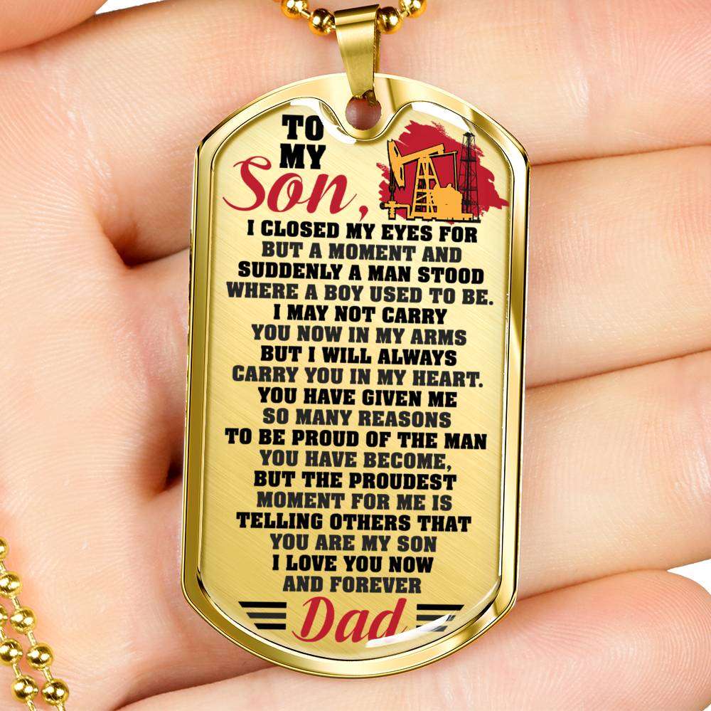 Son Dog Tag, Custom Picture Dog Tag For Son, Gift For Son, Son Necklace, Father And Son Dog Tag-81 Gifts For Son Rakva
