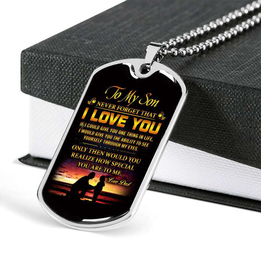 Son Dog Tag, Custom Picture Dog Tag For Son, Gift For Son, Son Necklace, Father And Son Dog Tag-82 Gifts For Son Rakva