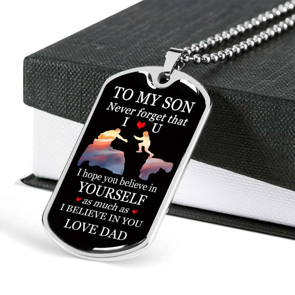 Son Dog Tag, Custom Picture Dog Tag For Son, Gift For Son, Son Necklace, Father And Son Dog Tag-86 Gifts For Son Rakva