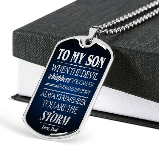 Son Dog Tag, Custom Picture Dog Tag For Son, Gift For Son, Son Necklace, Father And Son Dog Tag-94 Gifts For Son Rakva