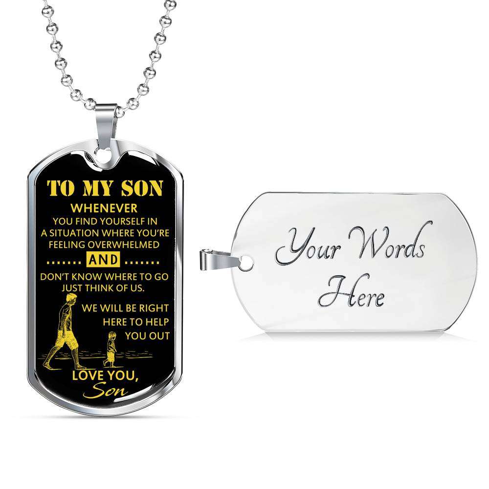 Son Dog Tag, Custom Picture Dog Tag For Son, Gift For Son, Son Necklace, Father And Son Dog Tag-96 Gifts For Son Rakva
