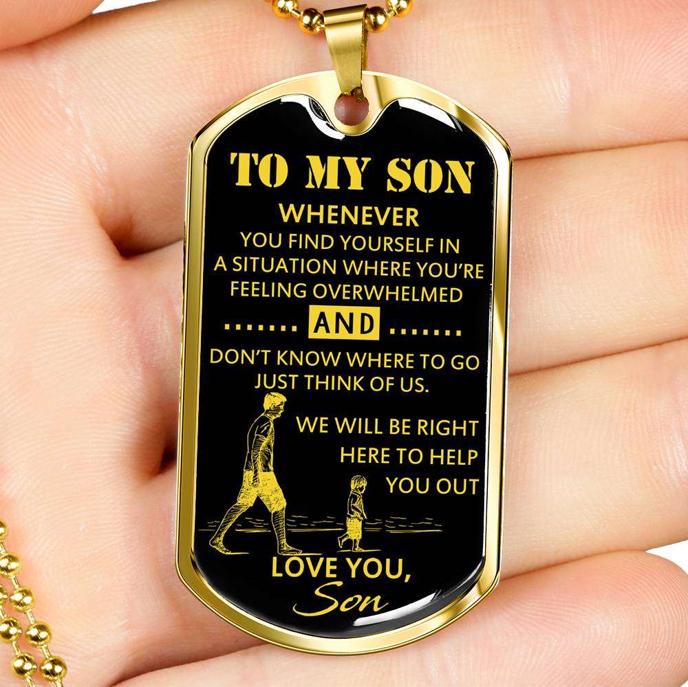 Son Dog Tag, Custom Picture Dog Tag For Son, Gift For Son, Son Necklace, Father And Son Dog Tag-96 Gifts For Son Rakva