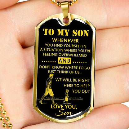 Son Dog Tag, Custom Picture Dog Tag For Son, Gift For Son, Son Necklace, Father And Son Dog Tag-96 Gifts For Son Rakva
