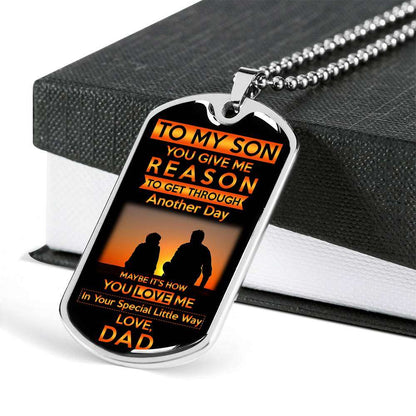 Son Dog Tag, Custom Picture Dog Tag For Son, Gift For Son, Son Necklace, Father And Son Dog Tag-97 Gifts For Son Rakva