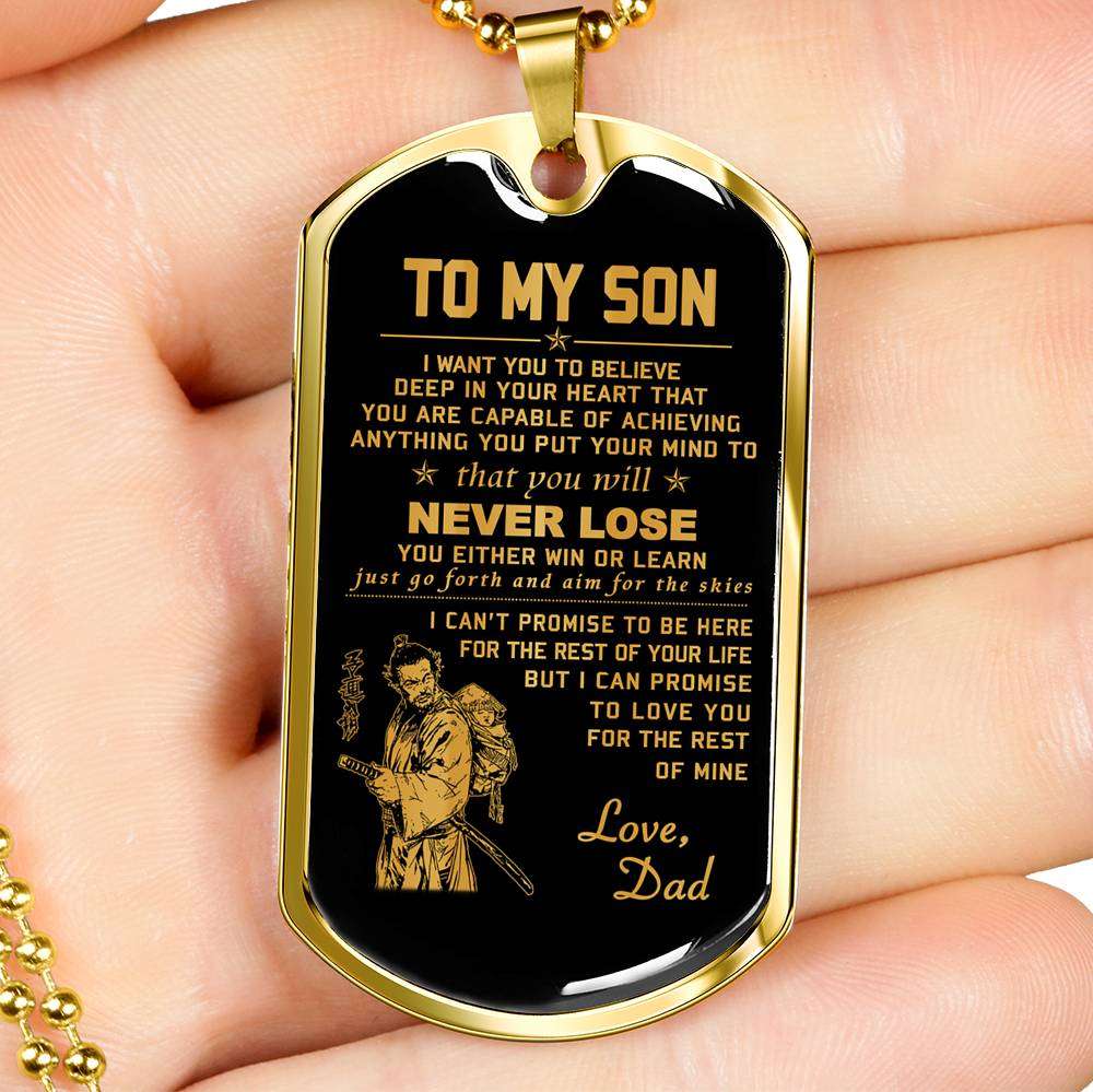 Son Dog Tag, Custom Picture Dog Tag For Son, Gift For Son, Son Necklace, Father And Son Dog Tag-98 Gifts For Son Rakva