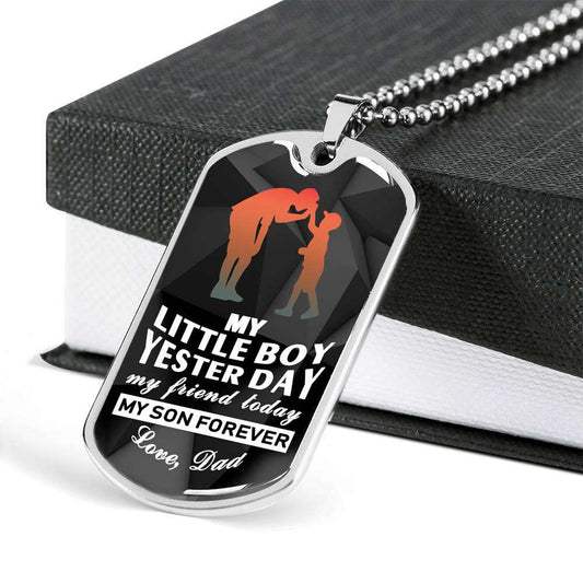 Son Dog Tag, Custom Picture Dog Tag For Son, Necklace Gift For Son, Father And Son Dog Tag-10 Gifts For Son Rakva