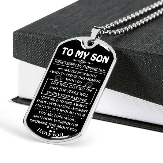 Son Dog Tag, Custom Picture Dog Tag For Son, Necklace Gift For Son, Father And Son Dog Tag-16 Gifts For Son Rakva