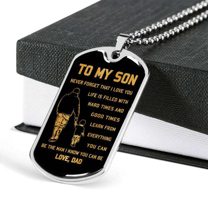 Son Dog Tag, Custom Picture Dog Tag For Son, Necklace Gift For Son, Father And Son Dog Tag-4 Gifts For Son Rakva