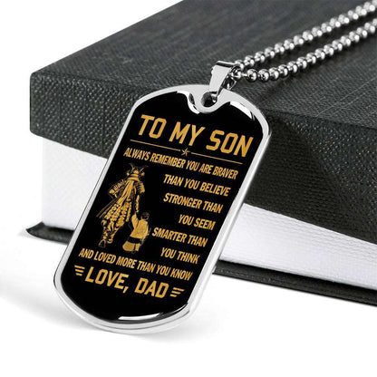 Son Dog Tag, Custom Picture Dog Tag For Son, Necklace Gift For Son, Father And Son Dog Tag-5 Gifts For Son Rakva