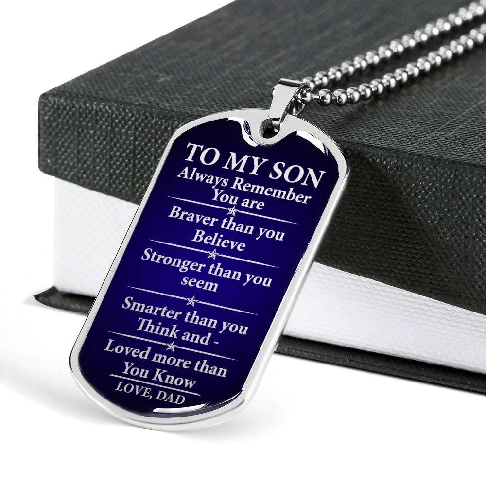 Son Dog Tag, Custom Picture Dog Tag For Son, Necklace Gift For Son, Father And Son Dog Tag-6 Gifts For Son Rakva
