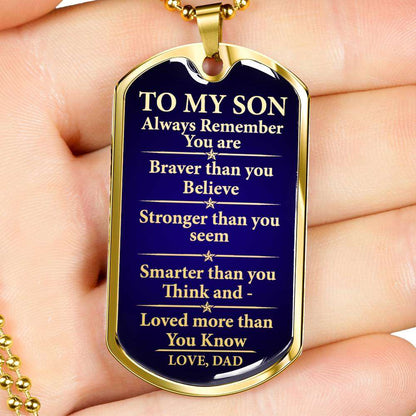 Son Dog Tag, Custom Picture Dog Tag For Son, Necklace Gift For Son, Father And Son Dog Tag-6 Gifts For Son Rakva