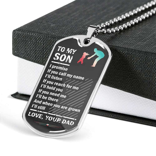 Son Dog Tag, Custom Picture Dog Tag For Son, Necklace Gift For Son, Father And Son Dog Tag-7 Gifts For Son Rakva
