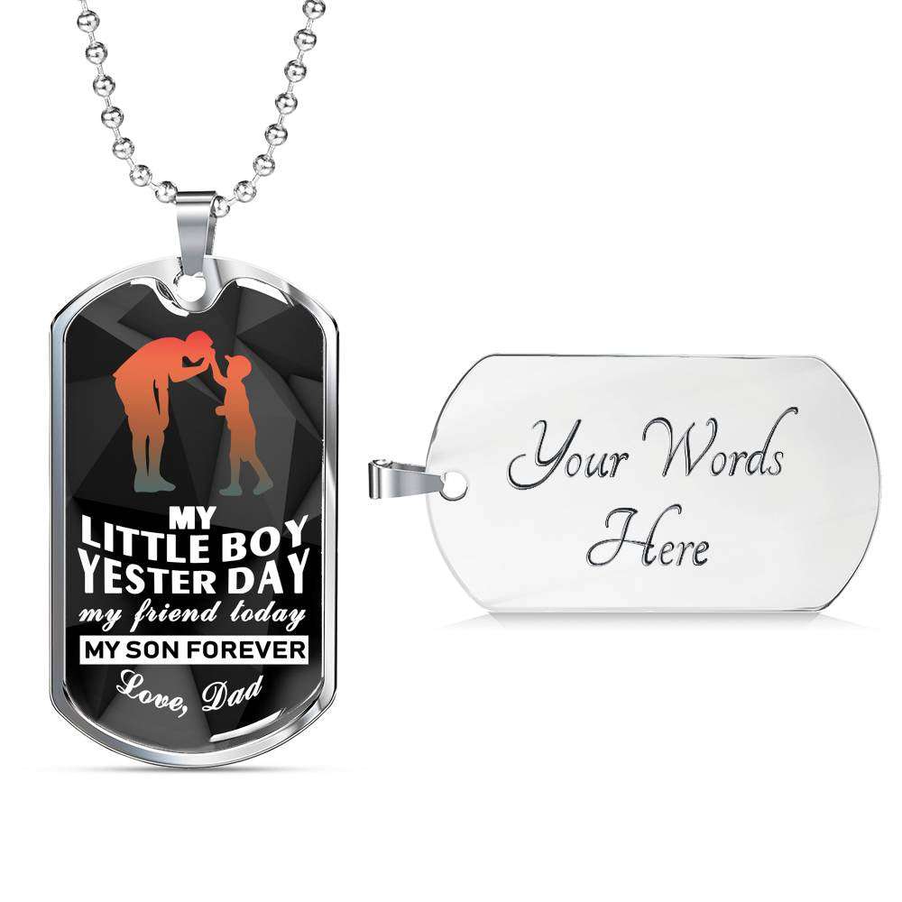 Son Dog Tag, Custom Picture Dog Tag For Son, Necklace Gift For Son, Father And Son Dog Tag-9 Gifts For Son Rakva