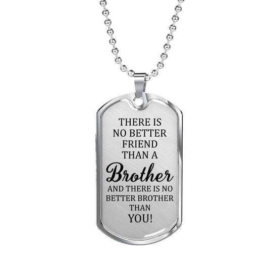 Son Dog Tag Custom Picture, Gift For Boy Dog Tag Necklace There Is No Better Brother Than You Gifts For Son Rakva