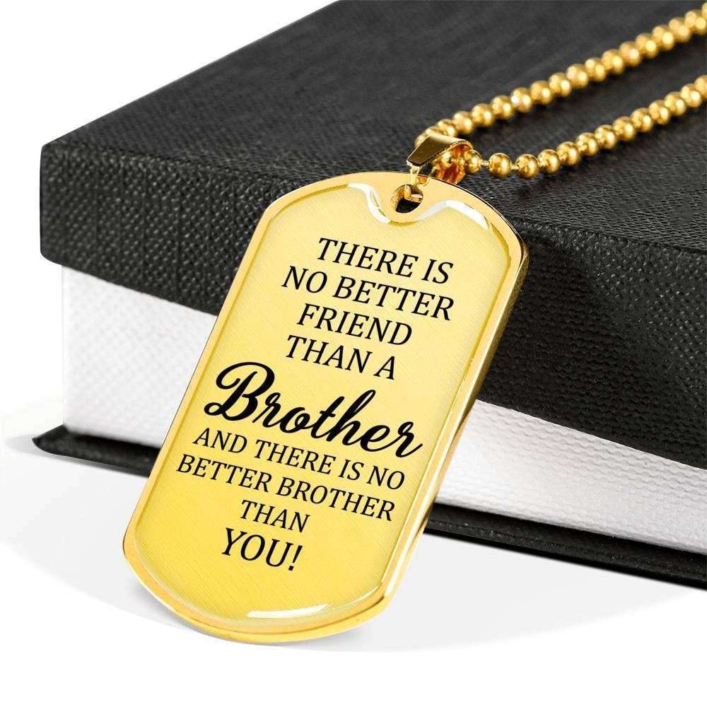 Son Dog Tag Custom Picture, Gift For Boy Dog Tag Necklace There Is No Better Brother Than You Gifts For Son Rakva