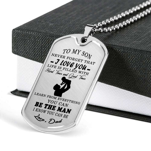 Son Dog Tag, Custom Picture Gift For Son Birthday, Dog Tags For Son, Engraved Dog Tag For Son, Father And Son Dog Tag-101 Gifts For Son Rakva