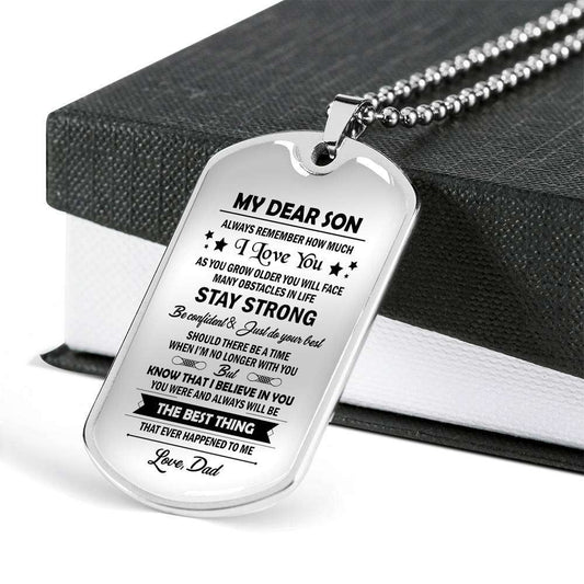 Son Dog Tag, Custom Picture Gift For Son Birthday, Dog Tags For Son, Engraved Dog Tag For Son, Father And Son Dog Tag-111 Gifts For Son Rakva