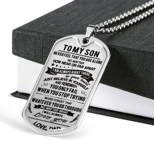Son Dog Tag, Custom Picture Gift For Son Birthday, Dog Tags For Son, Engraved Dog Tag For Son, Father And Son Dog Tag-113 Gifts For Son Rakva