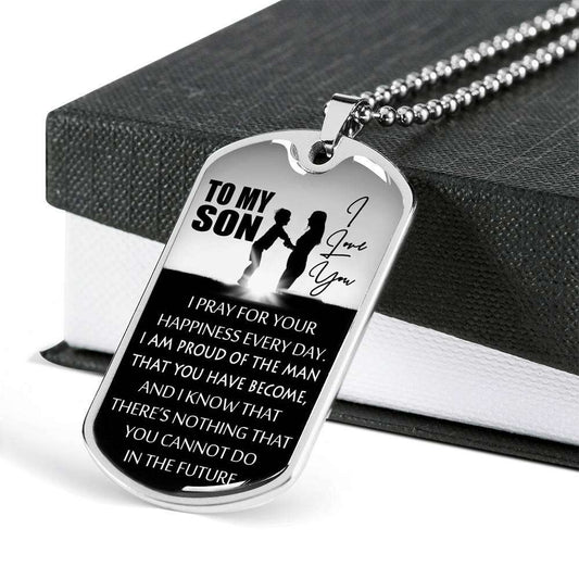 Son Dog Tag, Custom Picture Gift For Son Birthday, Dog Tags For Son, Engraved Dog Tag For Son, Father And Son Dog Tag-12 Gifts For Son Rakva