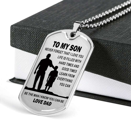 Son Dog Tag, Custom Picture Gift For Son Birthday, Dog Tags For Son, Engraved Dog Tag For Son, Father And Son Dog Tag-120 Gifts For Son Rakva