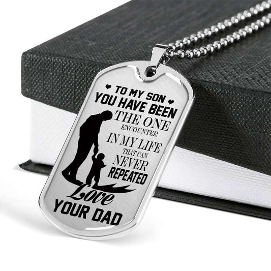 Son Dog Tag, Custom Picture Gift For Son Birthday, Dog Tags For Son, Engraved Dog Tag For Son, Father And Son Dog Tag-150 Gifts For Son Rakva