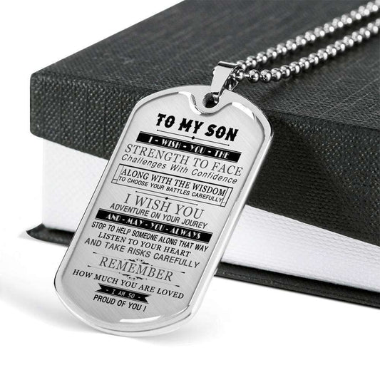 Son Dog Tag, Custom Picture Gift For Son Birthday, Dog Tags For Son, Engraved Dog Tag For Son, Father And Son Dog Tag-161 Gifts For Son Rakva