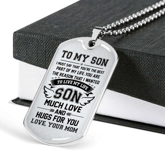 Son Dog Tag, Custom Picture Gift For Son Birthday, Dog Tags For Son, Engraved Dog Tag For Son, Father And Son Dog Tag-165 Gifts For Son Rakva