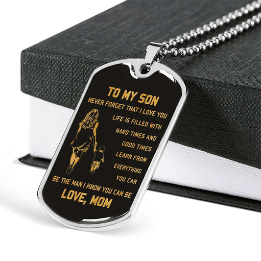 Son Dog Tag, Custom Picture Gift For Son Birthday, Dog Tags For Son, Engraved Dog Tag For Son, Father And Son Dog Tag-20 Gifts For Son Rakva