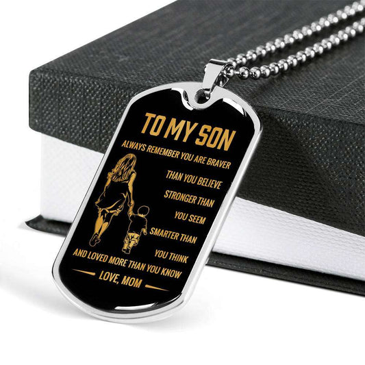 Son Dog Tag, Custom Picture Gift For Son Birthday, Dog Tags For Son, Engraved Dog Tag For Son, Father And Son Dog Tag-22 Gifts For Son Rakva