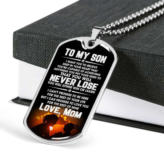 Son Dog Tag, Custom Picture Gift For Son Birthday, Dog Tags For Son, Engraved Dog Tag For Son, Father And Son Dog Tag-24 Gifts For Son Rakva