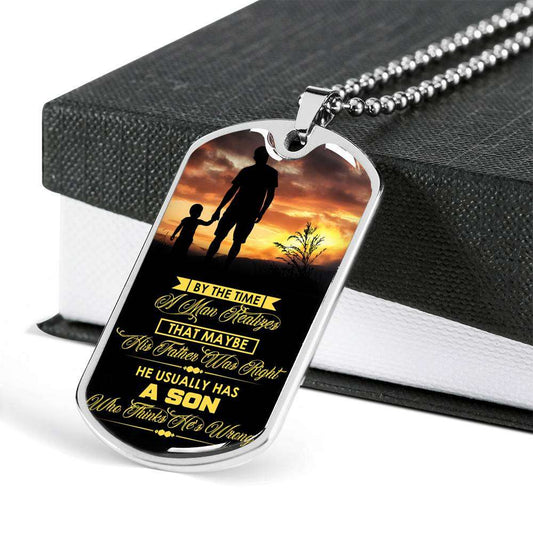 Son Dog Tag, Custom Picture Gift For Son Birthday, Dog Tags For Son, Engraved Dog Tag For Son, Father And Son Dog Tag-33 Gifts For Son Rakva