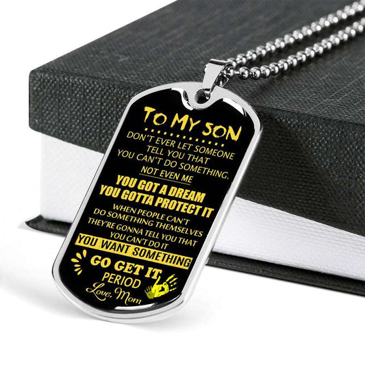 Son Dog Tag, Custom Picture Gift For Son Birthday, Dog Tags For Son, Engraved Dog Tag For Son, Father And Son Dog Tag-42 Gifts For Son Rakva