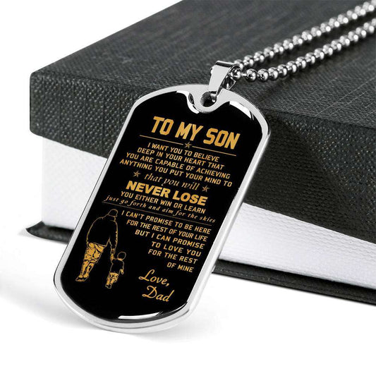 Son Dog Tag, Custom Picture Gift For Son Birthday, Dog Tags For Son, Engraved Dog Tag For Son, Father And Son Dog Tag-46 Gifts For Son Rakva