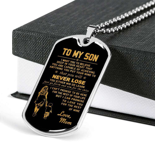 Son Dog Tag, Custom Picture Gift For Son Birthday, Dog Tags For Son, Engraved Dog Tag For Son, Father And Son Dog Tag-47 Gifts For Son Rakva