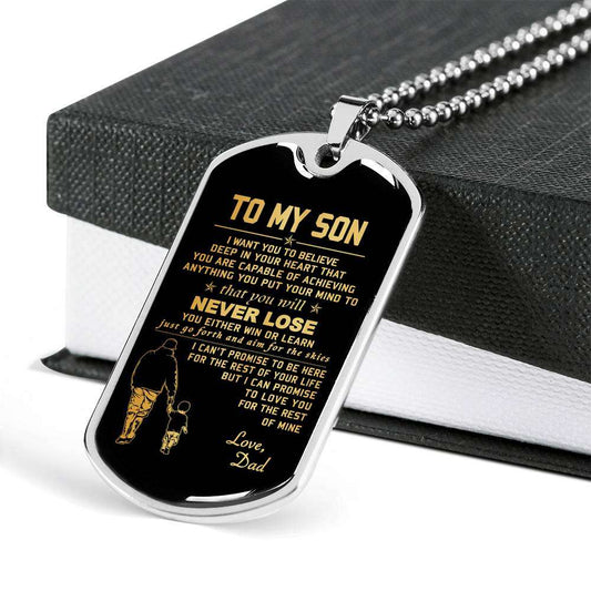 Son Dog Tag, Custom Picture Gift For Son Birthday, Dog Tags For Son, Engraved Dog Tag For Son, Father And Son Dog Tag-53 Gifts For Son Rakva