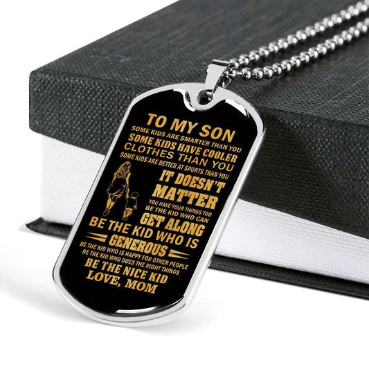 Son Dog Tag, Custom Picture Gift For Son Birthday, Dog Tags For Son, Engraved Dog Tag For Son, Father And Son Dog Tag-57 Gifts For Son Rakva