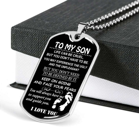 Son Dog Tag, Custom Picture Gift For Son Birthday, Dog Tags For Son, Engraved Dog Tag For Son, Father And Son Dog Tag-63 Gifts For Son Rakva