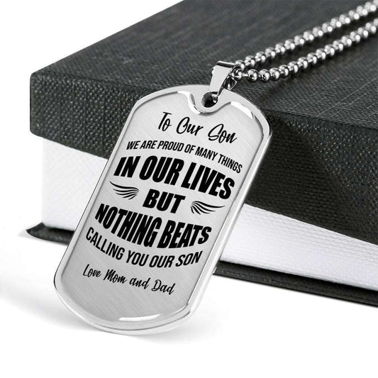Son Dog Tag, Custom Picture Gift For Son Birthday, Dog Tags For Son, Engraved Dog Tag For Son, Father And Son Dog Tag-83 Gifts For Son Rakva