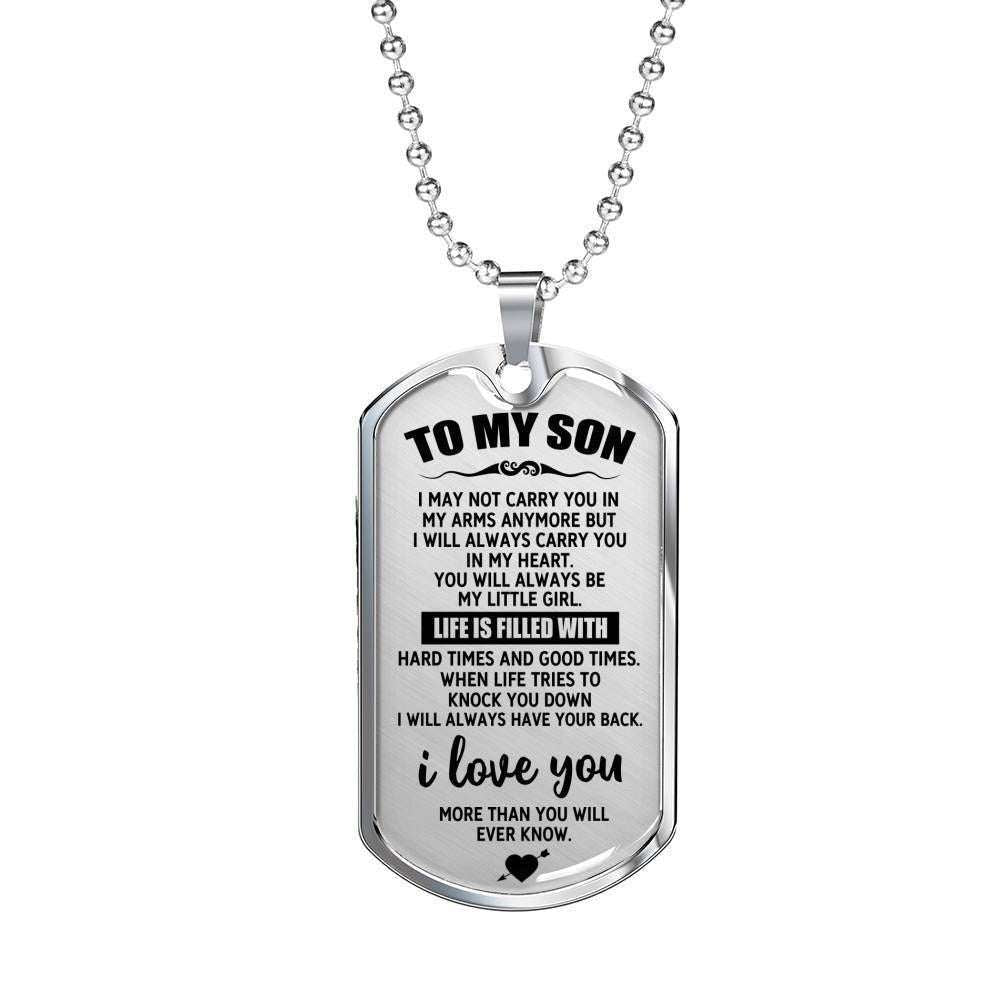 Son Dog Tag Custom Picture, Gift For Son Daddy Loves You Dog Tag Necklace Gifts For Son Rakva