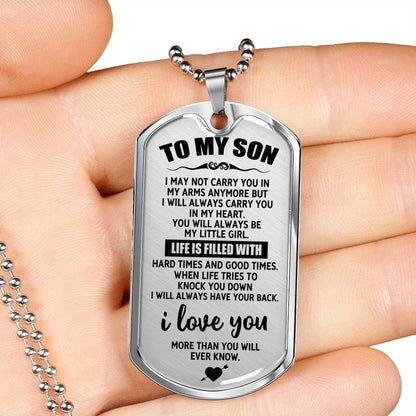Son Dog Tag Custom Picture, Gift For Son Daddy Loves You Dog Tag Necklace Gifts For Son Rakva