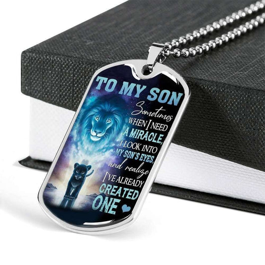 Son Dog Tag, Custom Picture I’Ve Already Created One Dog Tag Military Chain Necklace For Son Gifts For Son Rakva