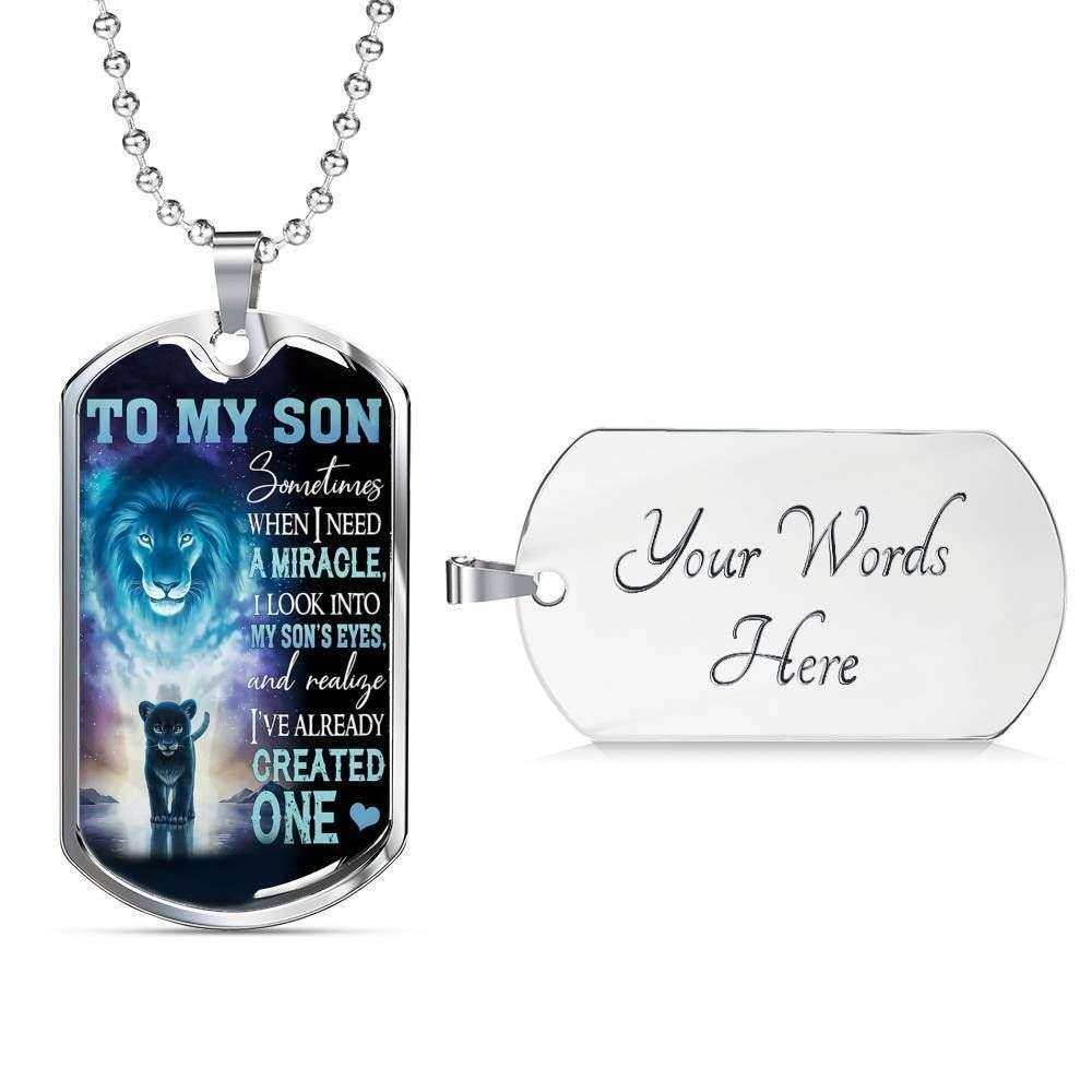 Son Dog Tag, Custom Picture I’Ve Already Created One Dog Tag Military Chain Necklace For Son Gifts For Son Rakva