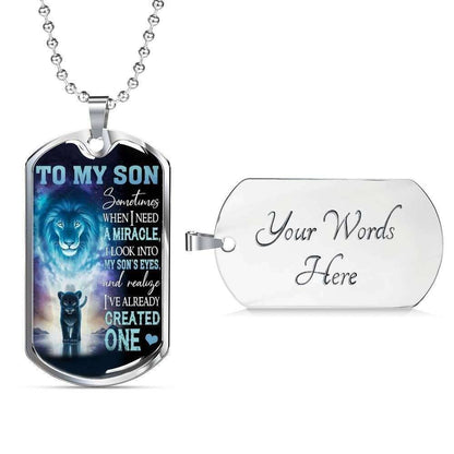 Son Dog Tag, Custom Picture I’Ve Already Created One Dog Tag Military Chain Necklace For Son Gifts For Son Rakva