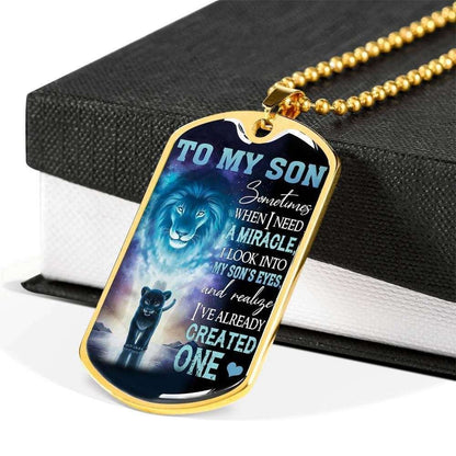 Son Dog Tag, Custom Picture I’Ve Already Created One Dog Tag Military Chain Necklace For Son Gifts For Son Rakva
