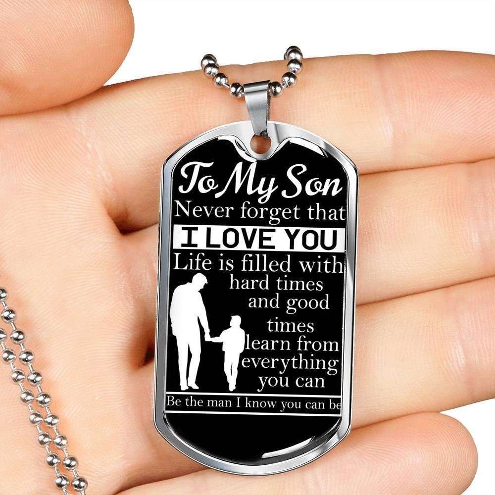 Son Dog Tag, Custom Picture Learn From Everything You Can Dog Tag Military Chain Necklace For Son Dog Tag Rakva