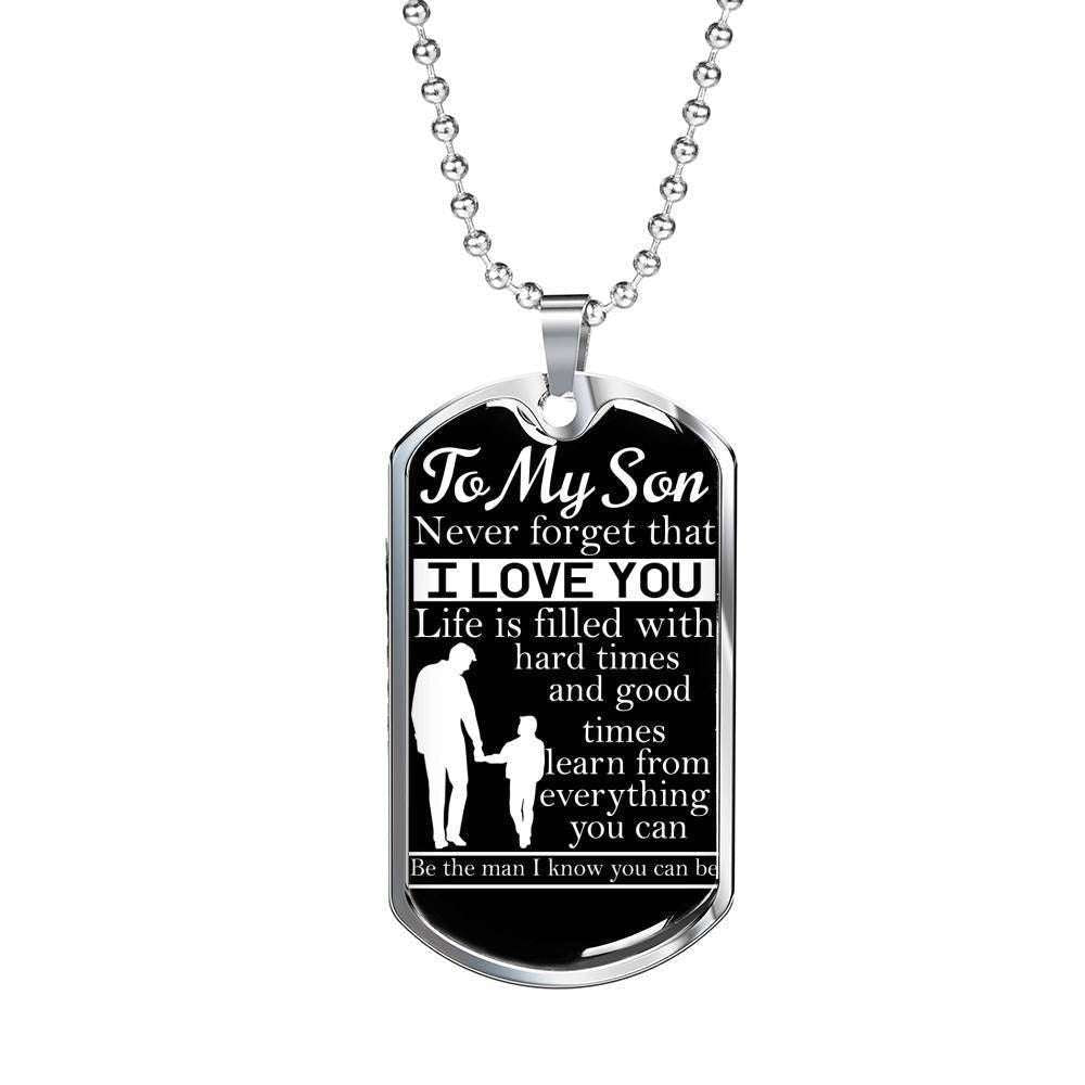 Son Dog Tag, Custom Picture Learn From Everything You Can Dog Tag Military Chain Necklace For Son V2 Gifts For Son Rakva